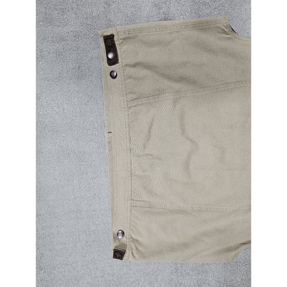 Wrangler Outdoor Wear Mens Western Canvas Vest 2XL Khaki Flannel Plaid Lining - Picture 8 of 13